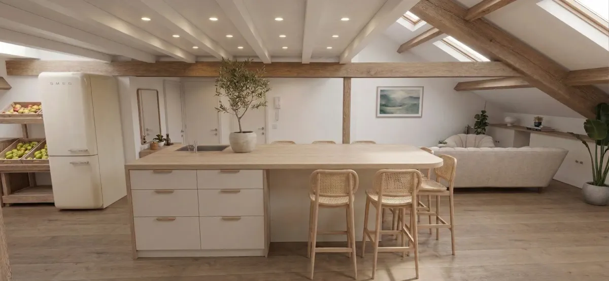 Appartement Vannes - Bureau sur mesure angle baigné de lumière